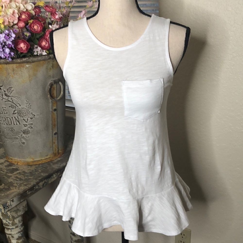 NOT FOR SALE Al Ya White Jersey Sleeveless Top Size XS NOT FOR SALE